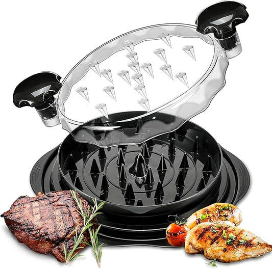 Chicken Shredder, Large Chicken Breast Shredder Tool Twist, Easy To Use Meat Shredder - Includes Cleaning Brush, Ergonomic Handle, Transparent Lid, Anti-Slip, Dishwasher safe, BPA Free