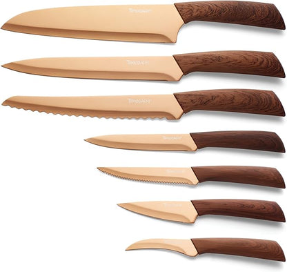 Hampton Forge Raintree Copper 13 Piece Block Set, Brown/Wood