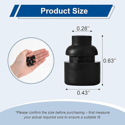 4 Pcs Rubber Feet for Slow Cookers, Slow Cooker Insert Accessories, Crockpot Rubber Feet Replacement, Fits 0.36–0.41 Inch Holes, Prevent Scratches and Break (0.43 x 0.63 Inch)