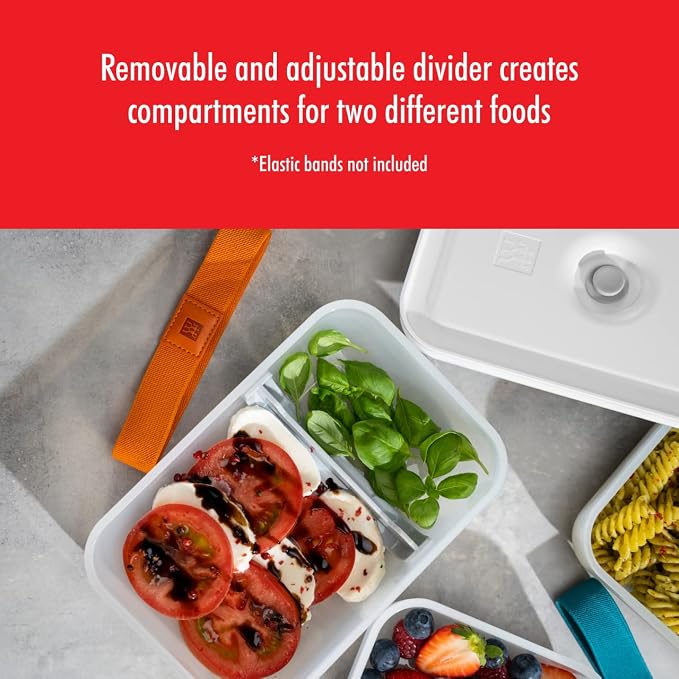 ZWILLING Fresh & Save Plastic Lunch Box, Airtight Food Container, Meal Prep, BPA-Free, Grey, Semitransparent - Large