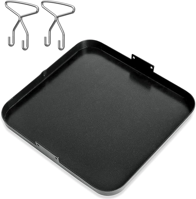 KEESHA Premium Nonstick Carbon Steel Griddle with 2 Handles for Recteq Pellet RT-340 Electric Pellet Smoker Grill, Thickened and Taller Edges for Grilling and Stir-Frying, 15.7'' x 15.7''