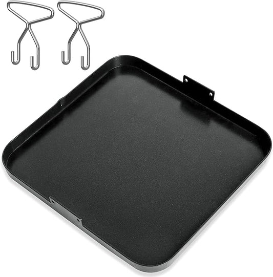 KEESHA Premium Nonstick Carbon Steel Griddle with 2 Handles for Recteq Pellet RT-340 Electric Pellet Smoker Grill, Thickened and Taller Edges for Grilling and Stir-Frying, 15.7'' x 15.7''