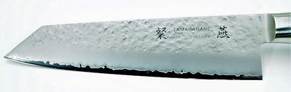 Tamahagane Tsubame SNH-1133 Kengata Knife 7.5"/190mm With Brown Pakkawood Handle and 3-Ply Hammered Steel Blade