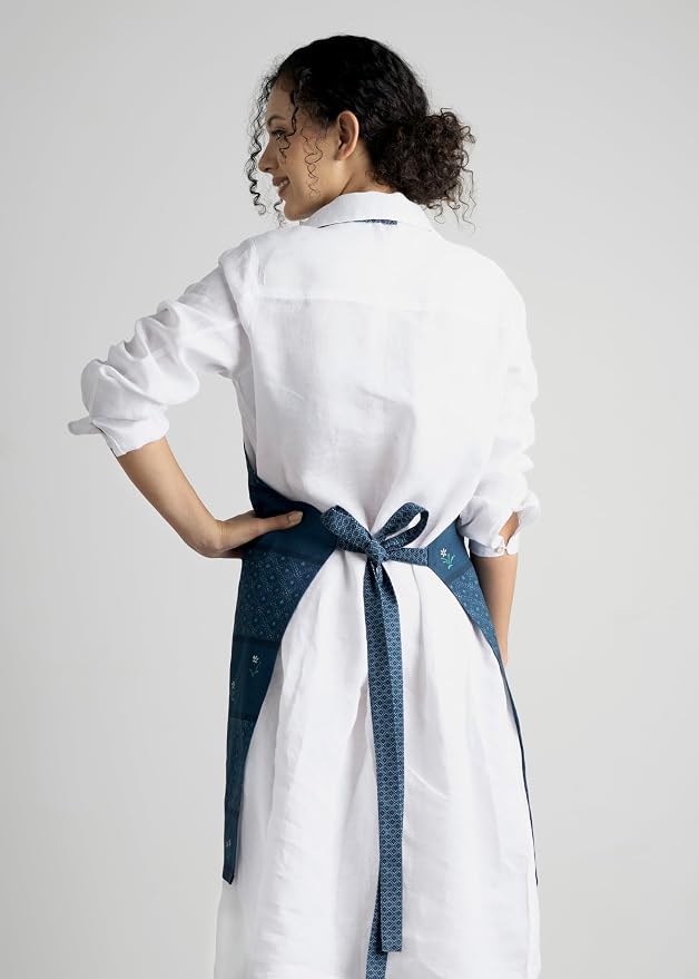 Maison d' Hermine 100% Cotton Apron for women with Pocket Kitchen Chef Apron for Men Cooking Spring Summer