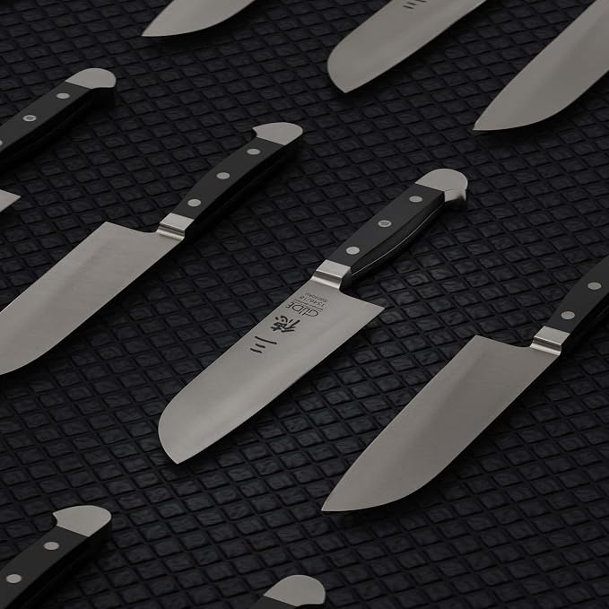 Güde Alpha Series Hand Forged/Sharpened Santoku Knife, 7-in - Ice Hardened Steel - Made in Solingen, Germany Since 1910