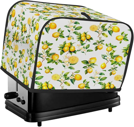 Toaster Cover 4 Slice Wide Slot Tropical LemonBread Toaster Oven Dustproof Cover Small Appliance Kitchen Covers Dust and Fingerprint Protection for Women Gift 4 Slice