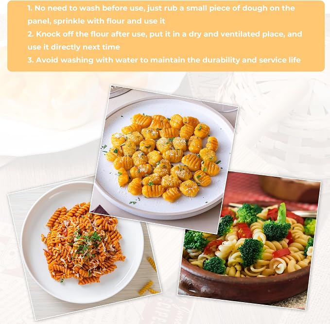 Gnocchi Board and Gnocchi Pasta Maker Wooden Pasta Rolling Board with Roller Paddle Authentic Shaper Tools for Lovers