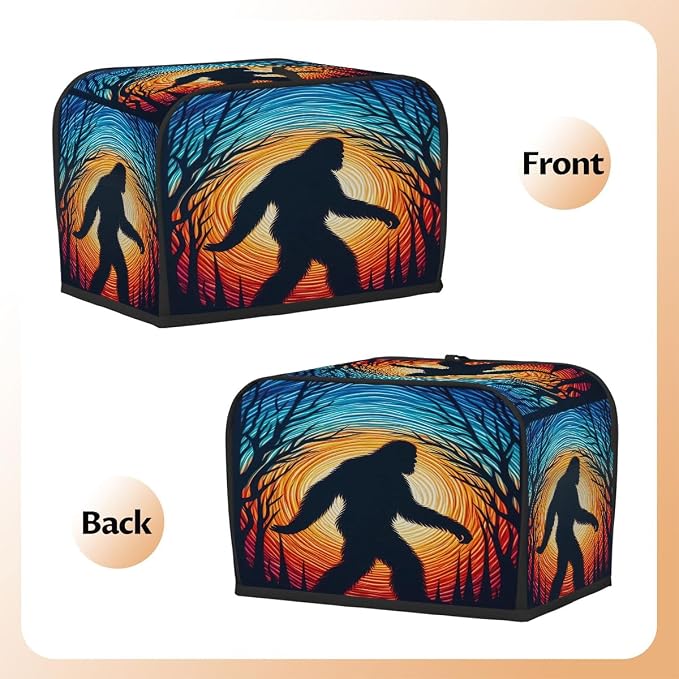 Galaxy Bigfoot Toaster Cover 2 Slice Wide Slot Washable Kitchen Appliance Covers Fingerprint Bread Machine Dust Cover Small Toaster Oven Accessories Covers Bread Maker Bag Women Gift