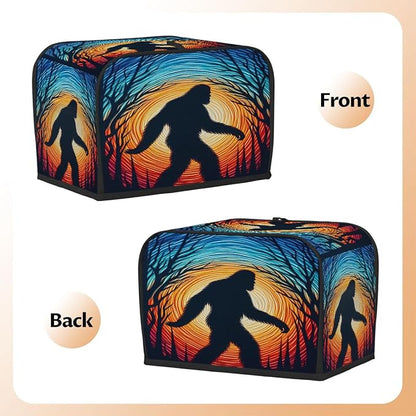 Galaxy Bigfoot Toaster Cover 2 Slice Wide Slot Washable Kitchen Appliance Covers Fingerprint Bread Machine Dust Cover Small Toaster Oven Accessories Covers Bread Maker Bag Women Gift