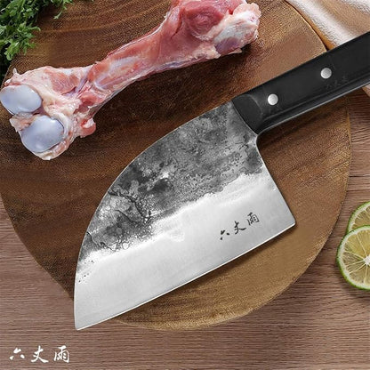 Forging Serbian Chef Knife Chopping Knives Full Tang High Carbon Clad Steel Almasi Butcher Cleaver for Kitchen Outdoor BBQ Camping Birthday Christmas Gift Men