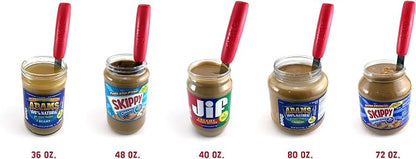 PB-JIFE! The Ultimate PB knife. Stir, scrape, and clean the BIG Jars (Red, 2)