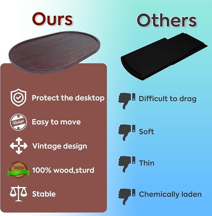 Stand Mixer Mat Compatible with Kitchenaid Bowl Lift 5-8 Qt Stand Mixer Kitchenaid Mixer Accessories, Appliance Sliders for Kitchen Appliance Wood Sliding Tray for Stand Mixer