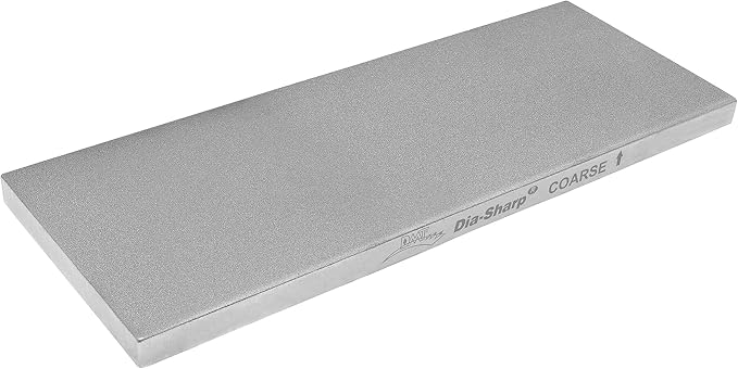 DMT D8C Dia-Sharp Bench Stone - Diamond Knife Sharpener for the Workshop, Jobsite or Kitchen - Coarse (325) - Flat Diamond Sharpening - Non-Slip Knife Sharpener- Made in the USA - 8 x 3 x 0.38 Inches