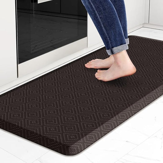 Mattitude Kitchen Mat Cushioned Anti-Fatigue Floor Mat Water Resistant Non-Slip Mats and Rugs Standing and Comfort Desk Mats for House Sink Office Laundry (Chocolate, 17.3"x39")