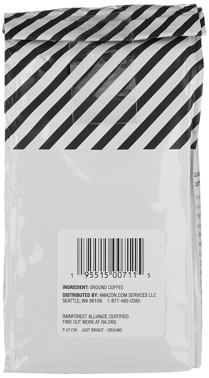 Amazon Fresh Just Bright Ground Coffee, Light Roast, 12 Ounce (Pack of 3)