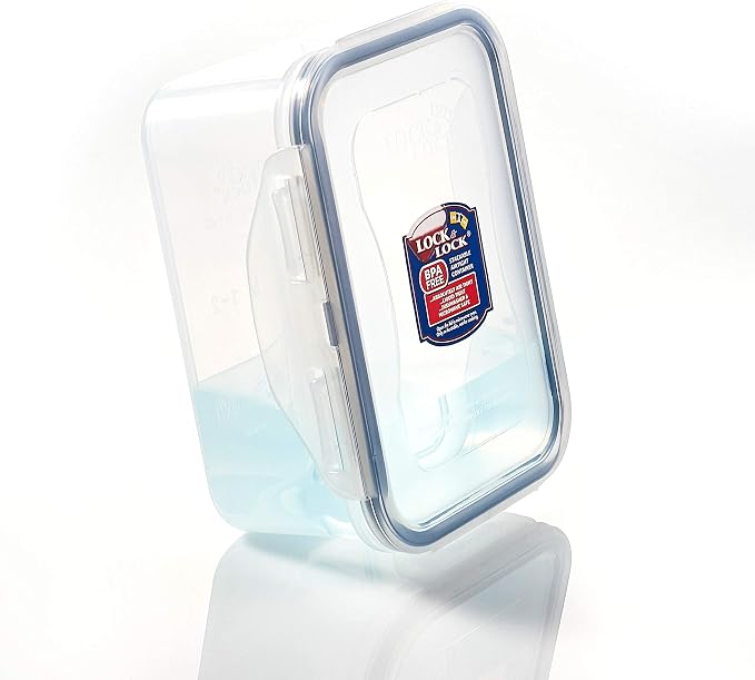 LOCK & LOCK Easy Essentials Food Storage lids/Airtight containers, BPA Free, 14 Piece - Tall Rectangle, Clear