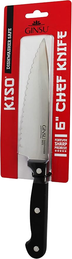 GINSU Kiso 6" Chef Knife - Dishwasher Safe and Always Sharp