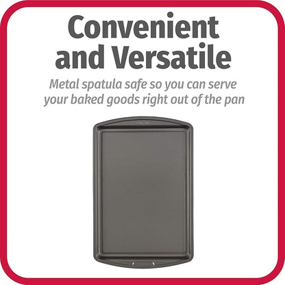 GoodCook Everyday Baking Sheet with Carbon Steel Construction & Scratch-Resistant Metal-Utensil Safe Nonstick , 9 x 13-Inch