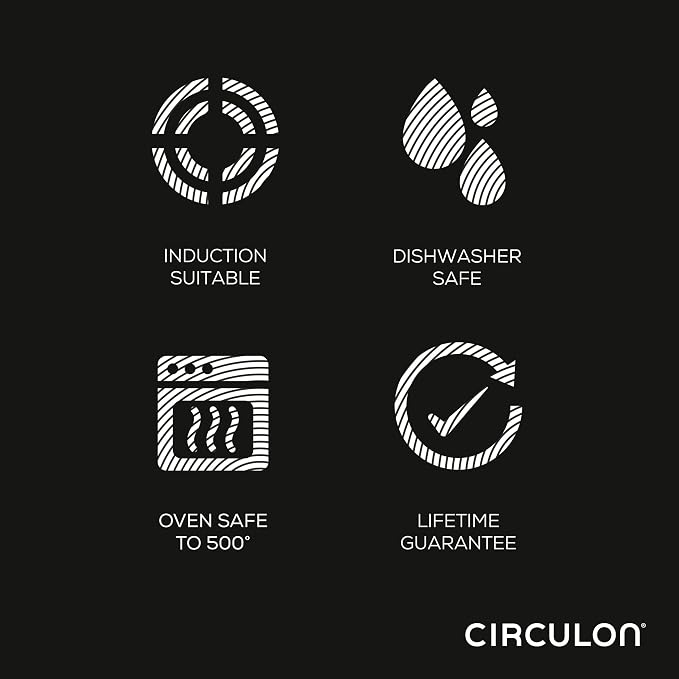 Circulon Stainless Steel Induction Cookware Set with SteelShield Hybrid Stainless and Nonstick Technology, 6 Piece - Stainless Steel