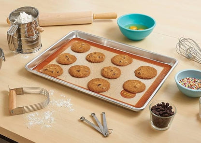 Mrs. Anderson's Baking Half Sheet Pan, 13-Inches x 18-Inches, Heavyweight Commercial Grade 19-Gauge Aluminum