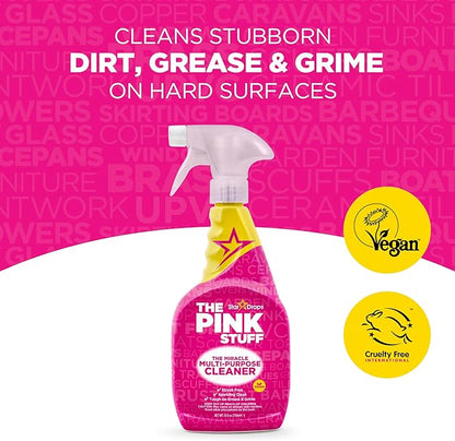 Stardrops - The Pink Stuff - Miracle Cleaning Ultimate Bundle – Paste, Multi-Purpose Spray, Bathroom Foam Spray, and Cream Cleaner – Ideal for Kitchens, Bathrooms, Outdoors, and More
