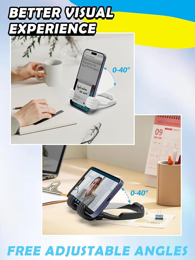 Gifts for Teens Boys Girls Adults Fathers Day Cell Phone Stand: UPGRADE Adjustable Thumbs Up Lazy Phone Holder for Desk Cool Gadgets for Men Women Husband Wife Dad Fun Stocking Stuffers Birthday Gift