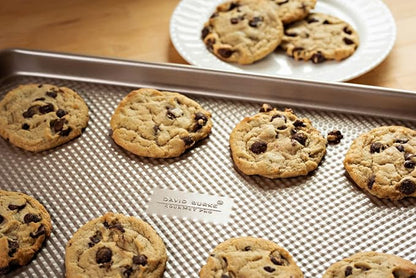 David Burke 15x10 Cookie Sheet – Carbon Steel, PFTE & PFOA Free, Oven Safe, Non-Toxic, Perfect for Baking and Roasting – Bronze