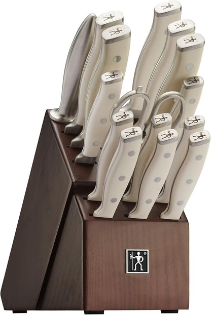 J.A. Henckels International 16 Piece Forged Accent Off-White Knife Block Set