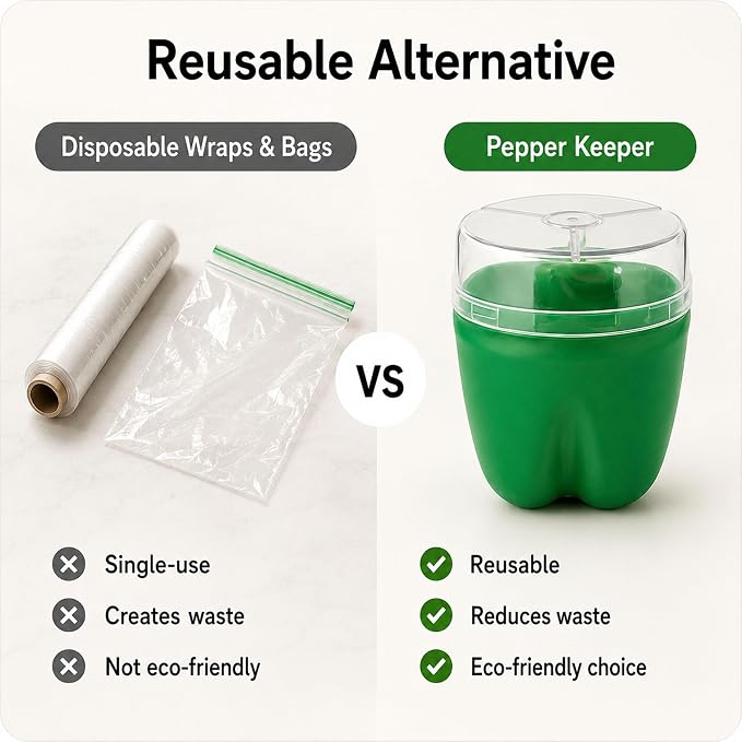 Pepper Keeper - Reusable Pepper Storage Containers and Organizer