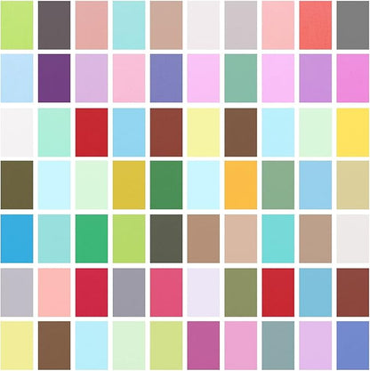 Kingdder 70 Pcs Solid Color Jelly Fabric Quilting Strips, 2.55 Inch Precut Cotton Patchwork Roll Cotton Quilting Fabric Bundle for Quilters and Sewing DIY Crafts
