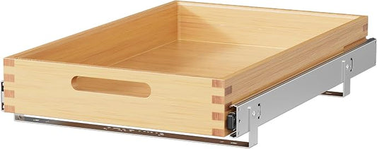 Pull Out Drawers for Cabinets 15"W x 21"D, Slide Out Wood Drawer Shelf, Heavy Duty Caddy Pull Out Cabinet Organizer, Base Cabinet Organization for Kitchen, Pantry