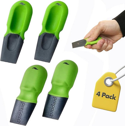 Prepara Thumb Scraper, 4-Pack - Durable Kitchen Cleaning Tools with Ergonomic Grip, BPA-Free Plastic & Nylon, Dishwasher Safe Scrapers for Removing Stuck-On Food from Pots, Pans, Surfaces