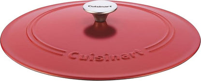Cuisinart Chef's Classic Enameled Cast Iron Dutch Oven with Lid, Porcelain Enameled Interior, Oven Safe, Induction Compatible, 7-Quart, Oval, Peony Pink