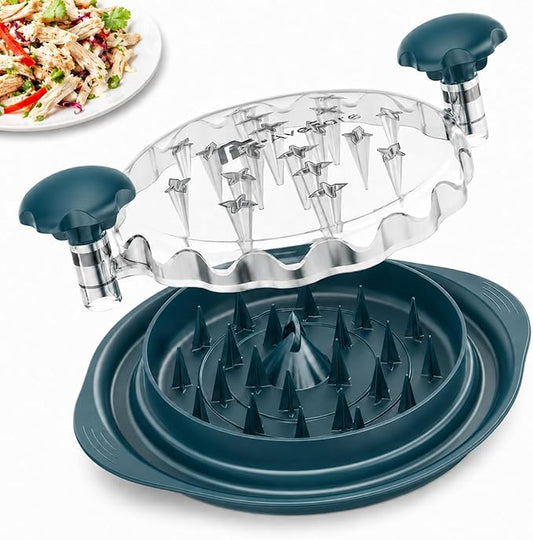 AveFare Chicken Shredder - 11Inch Large Chicken Shredder Tool Twist with Brush, Visible Meat Shredder, Ergonomic Handle, Strong Anti-Slip, BPA Free Dishwasher Safe, Suitable for Pork Beef Chicken