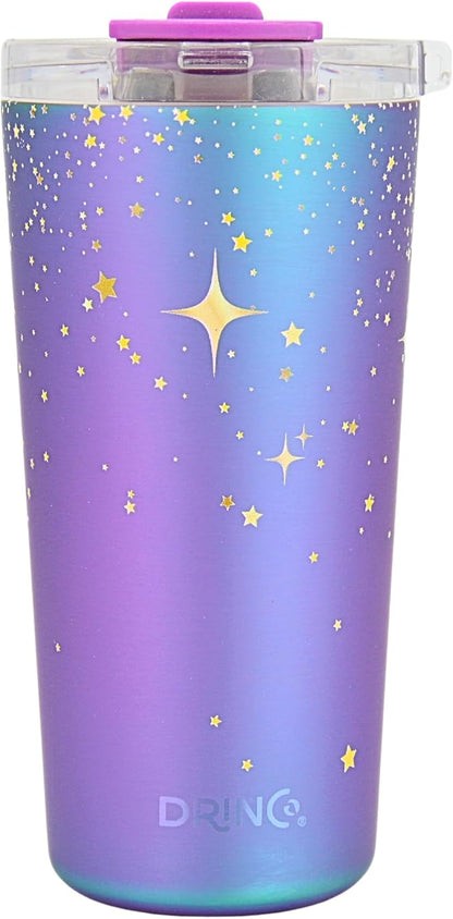 Drinco - 20 oz Stainless Steel Tumbler | Double Walled Vacuum Insulated Mug With Lid, 2 Straws, For Hot & Cold Drinks (20oz North Star)