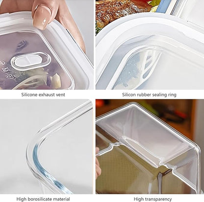 88Oz 2-Piece Large Glass Food Storage Containers - Family Size Set with Locking Lids, BPA-Free & Leak-Proof - Microwave & Oven Safe for Baking, Meal Prep & Leftovers