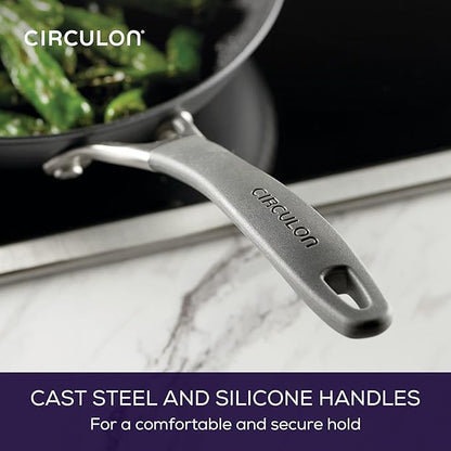 Circulon A1 Series with ScratchDefense Nonstick Induction Frying Pan Set, 6-Piece Cooking Pans Set, Induction Cookware, Graphite