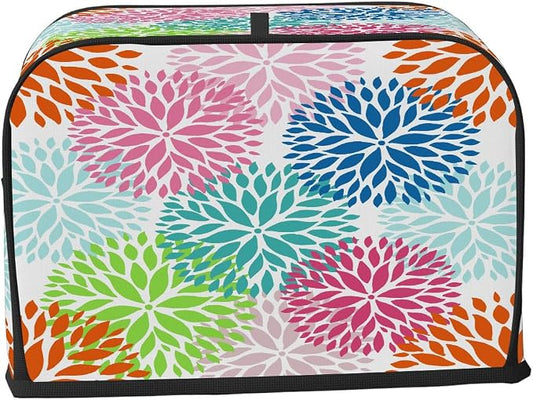 Toaster Cover 2 Slice Wide Slot Abstract FlowerBread Toaster Oven Dustproof Cover Small Appliance Kitchen Covers Dust and Fingerprint Protection for Women Gift 2 Slice
