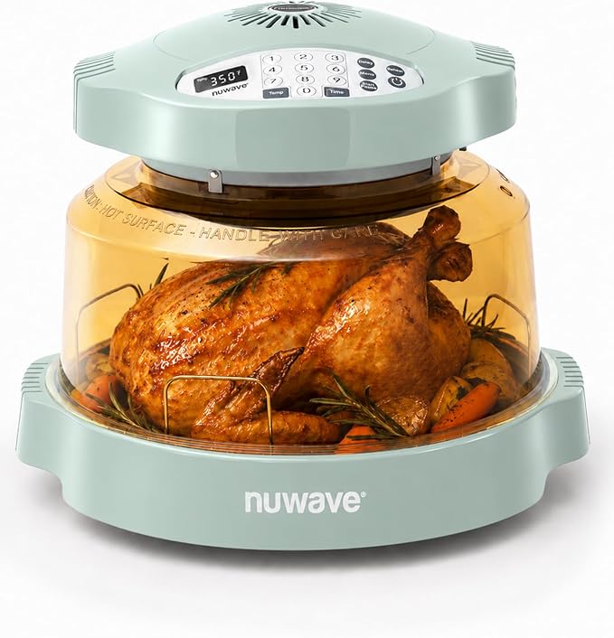 Nuwave Pro Plus 2 Air Fryer Oven, Infrared Countertop Convection, No Defrost No Preheat, Triple Combo Heating, 10-in-1 Multicooker, PFAS & BPA Free, 10LB Capacity, Dishwasher Safe Parts, 20660V03M