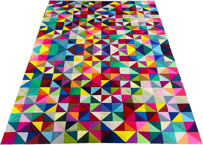 HANPATQUI 50PCS 5 x 5 inch Solid 100% Cotton Fat Quarters Fabric for Sewing and Quilting Bundles Precut Fabric Square for DIY Craft Patchwork
