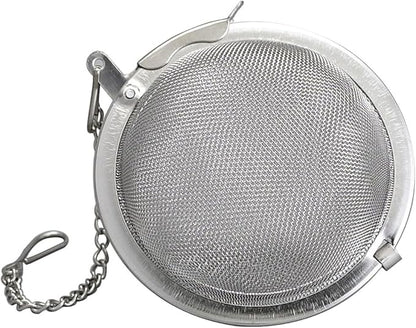 HIC Kitchen Mesh Ball Tea Infuser, 18/8 Stainless Steel Mesh, For Loose Leaf Tea and Mulling Spices, 2.5-Inch