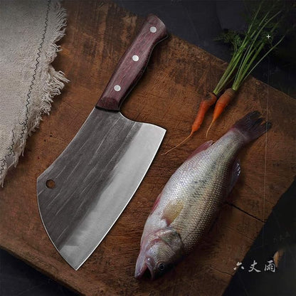 Hunters Serbian Kitchen Knife Handmade Forged Chef Knives Full Tang Butcher Knife Outdoor Meat Slicing Vegetable Cleaver for BBQ Hunting Camping