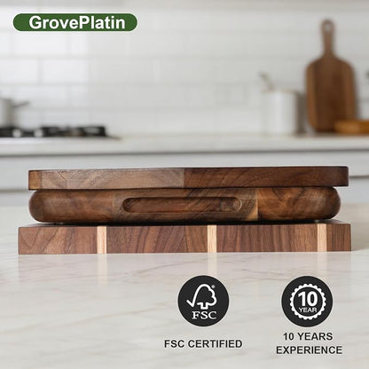 Acacia Wood Cutting Board 16 x 12 In, Wooden Cutting Boards for Kitchen Non Toxic Dishwasher Safe Non Slip, Large Cutting Board for Meat, Charcuterie, Chopping
