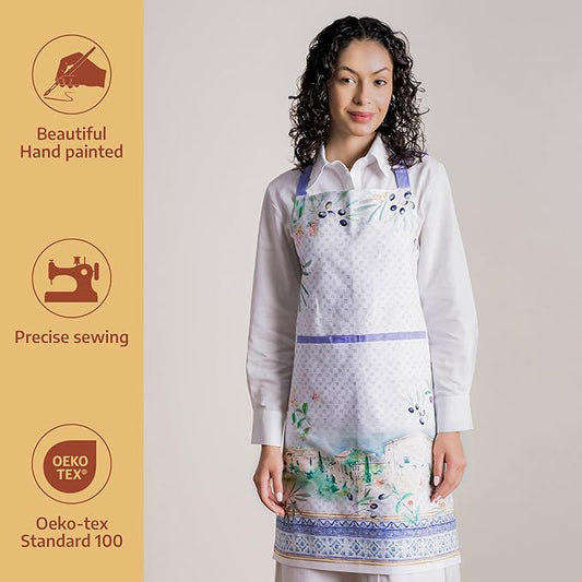 Maison d' Hermine 100% Cotton Apron for women with Pocket Kitchen Chef Apron for Men Cooking Spring Summer