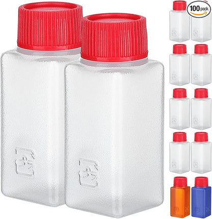 PRETYZOOM 100 Pcs Mini Condiment Bottles, Small Sauce Containers, Seasoning Packets with 0.2 Oz Small Bottles for Vinegar Soy Takeout Meals, On-the-Go Dining, Convenient Spice, Condiment Liquid