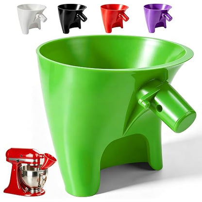 Flour Funnel for KitchenAid Mixer, Plastic Attachments for 4.5-5 Quart Tilt-Head Stand Mixer, Durable Dishwasher Safe, Mess Free Baking Tool, Kitchen Aid Accessories and Attachments (Green)