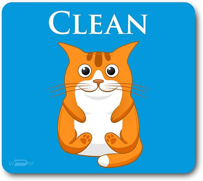 Orange Funny Cat Clean Dirty Dishwasher Magnet, Dishwasher Magnet Clean Dirty Sign, Reversible Funny Dish Washer Refrigerator Sign, Cute Cat Stickers, Double Sided