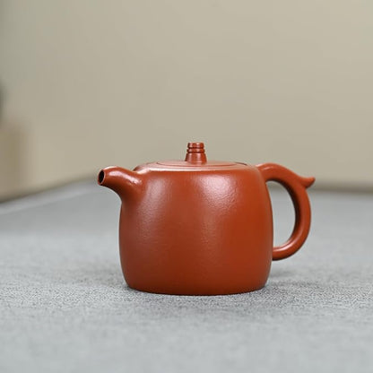 Premium Wrinkled Red Mud Full Handmade Jinglan Teapot 250cc 14 Holes Inner Push Craft By National Level Arts & Crafts Master