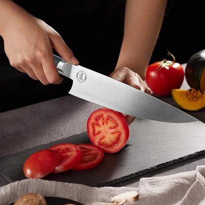 Kitory Chef Knife 8" - Japanese Style Pro Kitchen Knife - Forged German High Carbon Steel - Full Tang Pakkawood Handle-Gift Box included