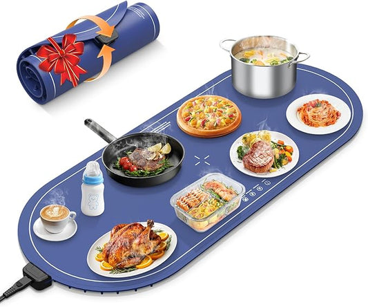 Warming Mat for Food Extra Large,36"x15" Food Warming Mats for Countertops, Parties, and Daily Use with Timer and 3 Temperature Levels